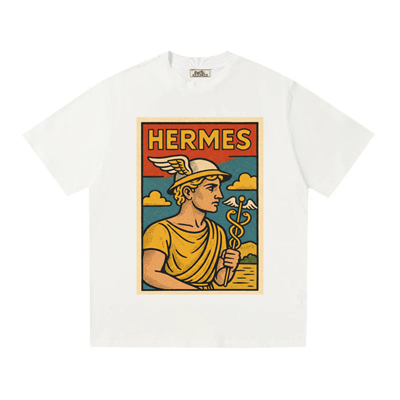 HERMES Kaos Logo Seri Huruf, Unisex '"COD '"  HE - 9